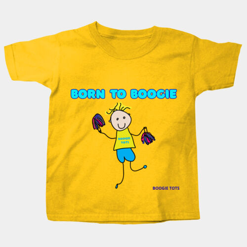 Born to Boogie Toddler Tee - Blue writing Thumbnail